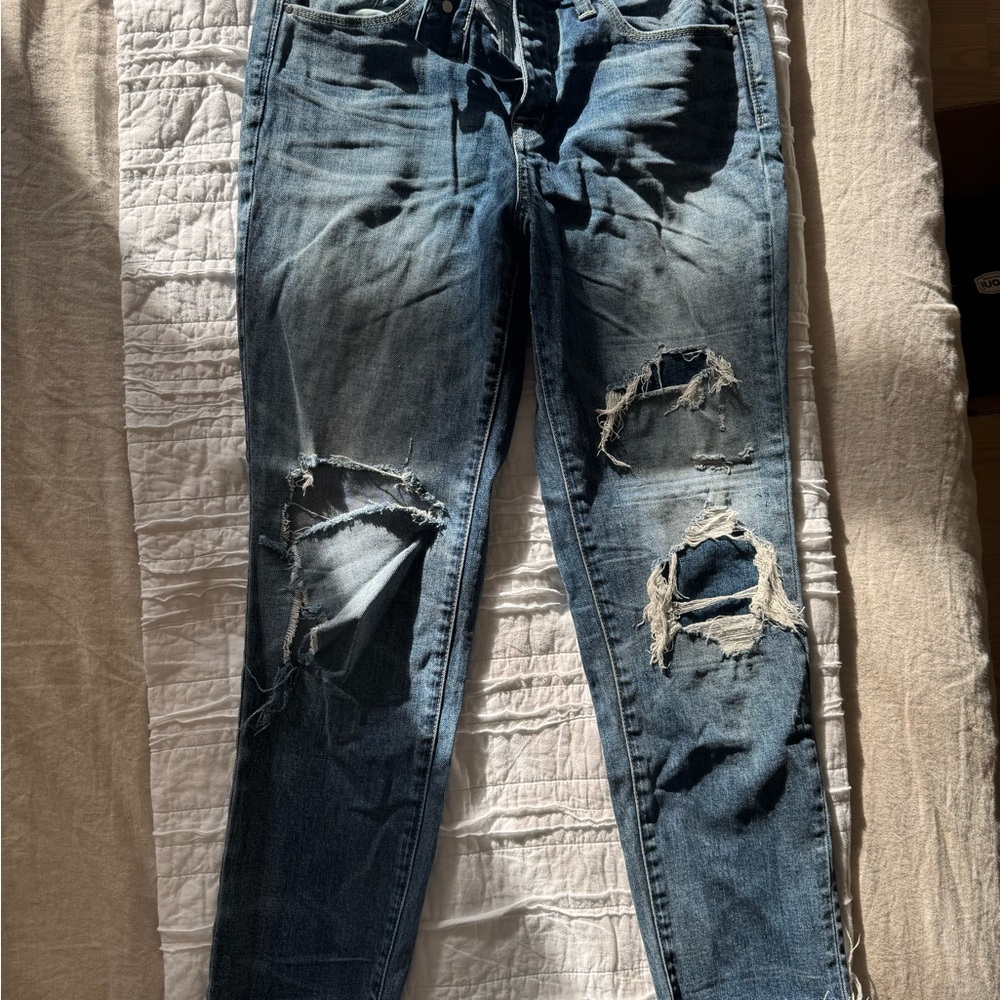 Treasure & Bond High Rise Distressed Ankle Jeans